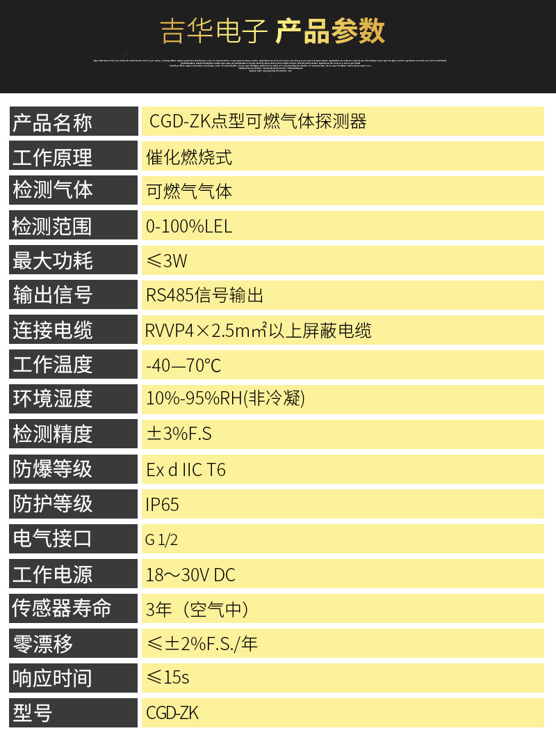 CGD-ZK點(diǎn)型可燃?xì)怏w探測(cè)器
