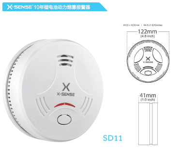 SD11獨(dú)立式煙霧報(bào)警器尺寸