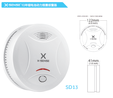SD13獨(dú)立式感煙火災(zāi)報(bào)警器尺寸
