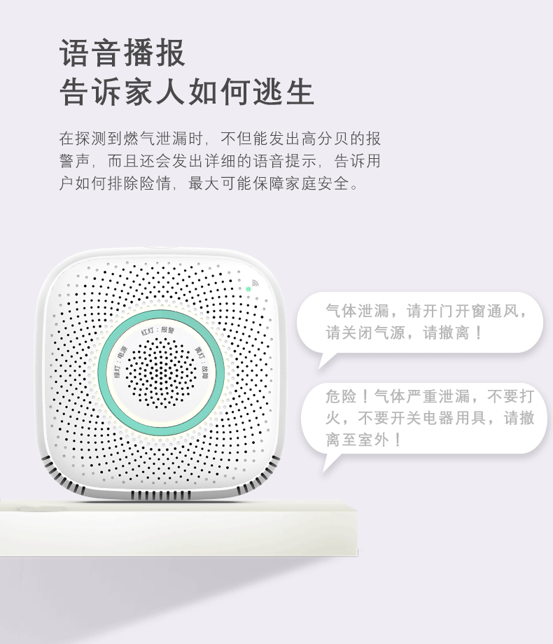 WS2CG可燃?xì)怏w報(bào)警器 NB-IoT語音播報(bào)