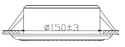 TS-GY-7611、TS-GY-7612采用吸頂式安裝
