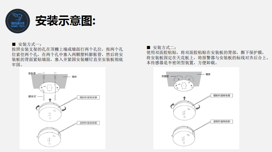 GS517L戰(zhàn)馬智能火災煙霧報警器安裝使用