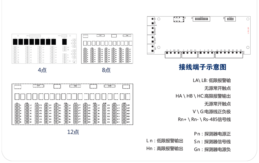 UC-KB-2108可燃?xì)怏w報警控制器安裝接線
