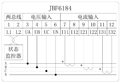 JBF6184三相四線電壓/電流信號傳感器安裝接線