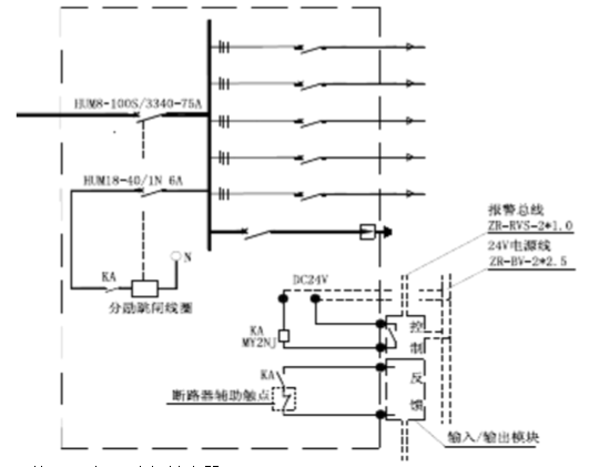 分勵(lì)脫扣器非消防配電箱系統(tǒng)圖