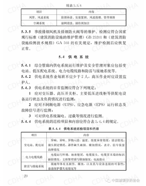 GB51354-2019《城市地下綜合管廊運(yùn)行維護(hù)及安全技術(shù)標(biāo)準(zhǔn)》全文