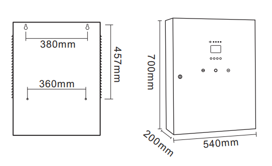 TA-D-0.5KVA-D01應急照明集中電源分配電一體機外形尺寸