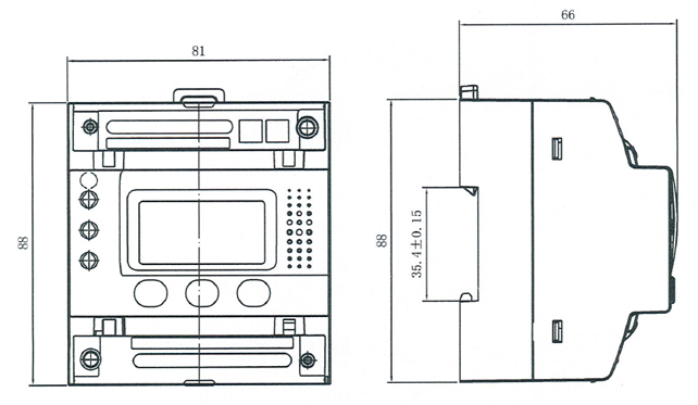 NP-FDC241組合式電氣火災(zāi)監(jiān)控探測器尺寸結(jié)構(gòu)