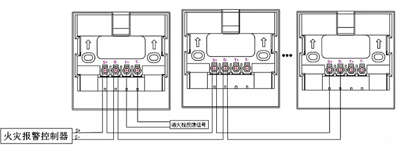 J-SAP-SCM25型消火栓按鈕接線示意圖