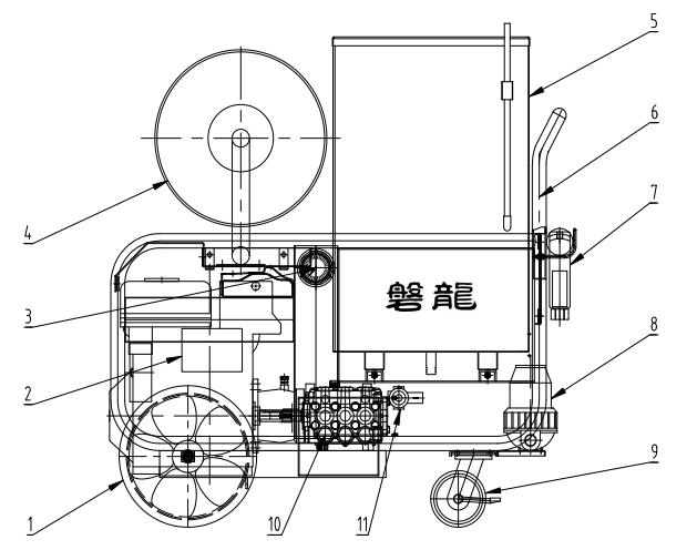 推車式細(xì)水霧滅火裝置 細(xì)水霧槍結(jié)構(gòu)圖