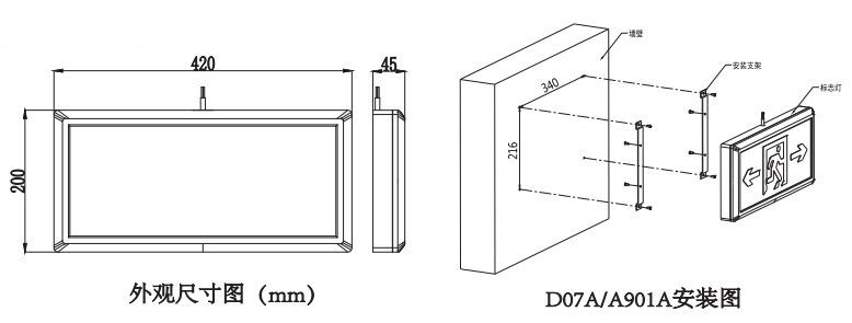 JT-ZLJC-E9W-D07A-09A高防護(hù)防爆應(yīng)急照明燈尺寸及安裝