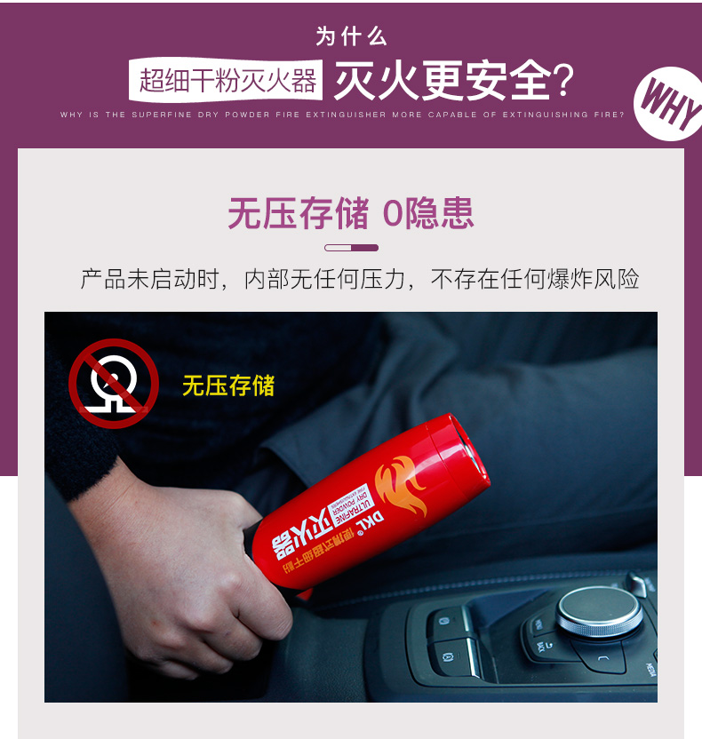 及安盾便攜式超細(xì)干粉滅火器滅火更安全