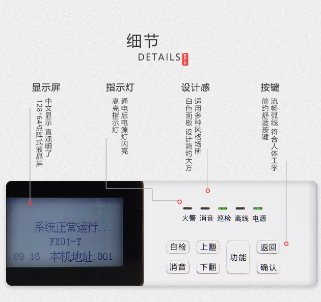 新品| 賦安全新二線制火災(zāi)顯示盤JB-SXB-FX01