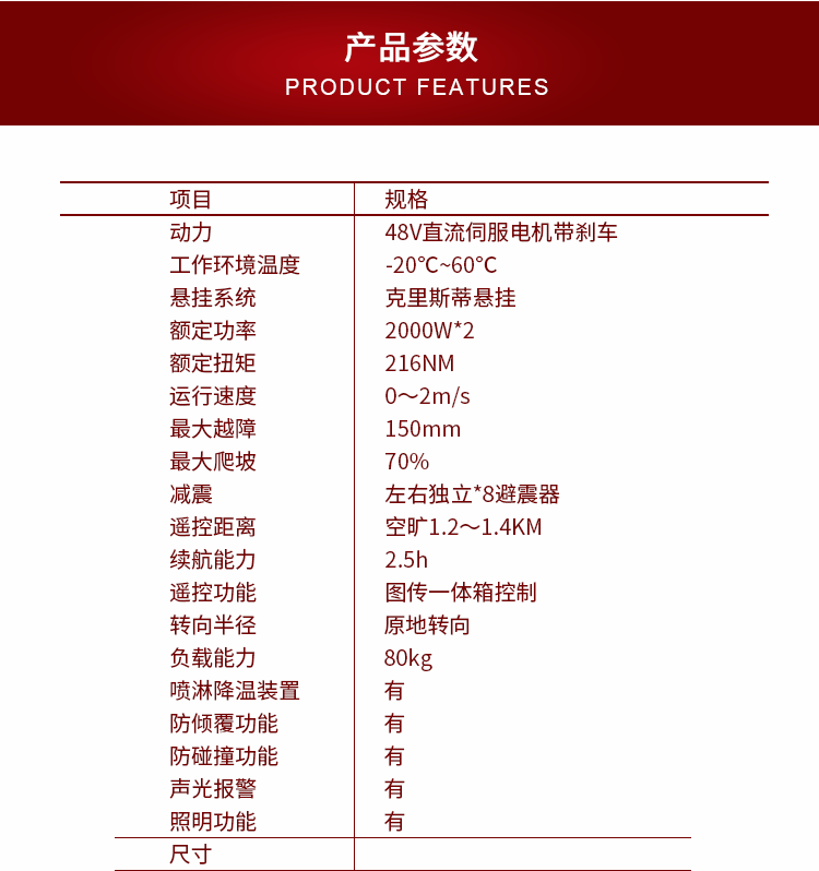 RXR-40D-11KT滅火消防機(jī)器人產(chǎn)品參數(shù)