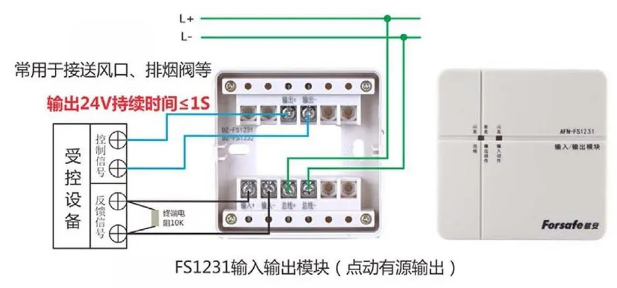 輸入輸出模塊AFN-FS1231接線示意圖