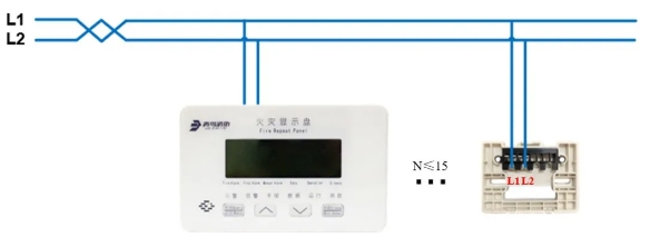 JBF5060火災(zāi)顯示盤接線圖