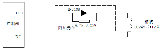氣體滅火控制器與鋼瓶電磁閥接線圖