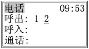 電話呼出界面
