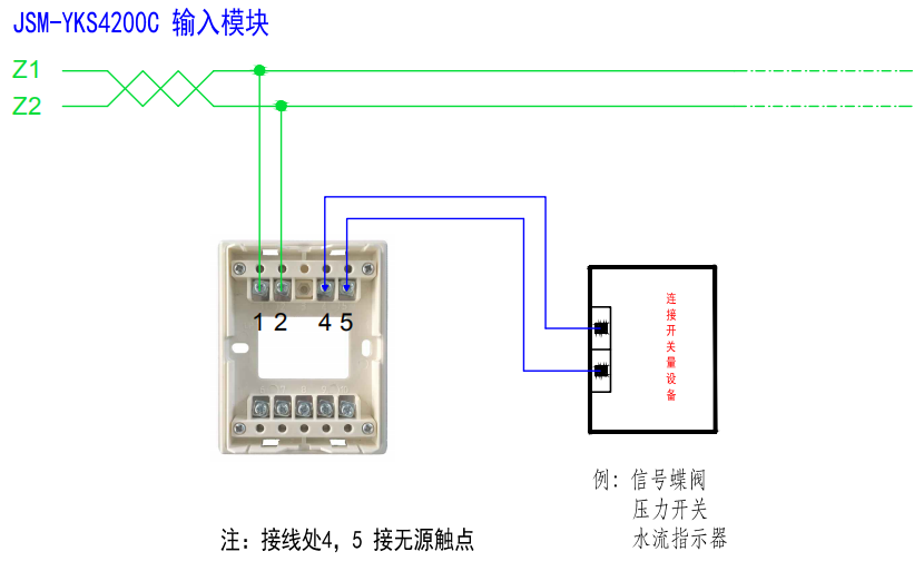 JSM-YKS4200C輸入模塊接線圖