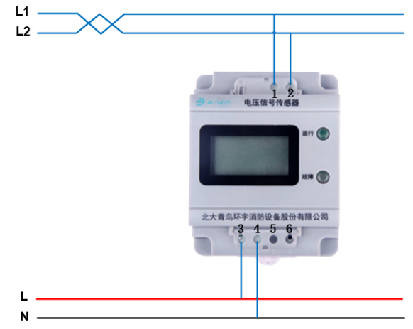 JBF6185交流電壓信號(hào)傳感器接線圖