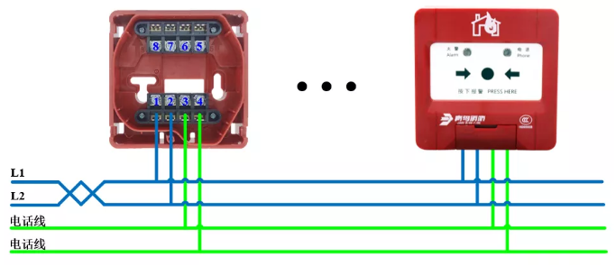 J-SAP-JBF4121A-P手動(dòng)火災(zāi)報(bào)警按鈕產(chǎn)品接線圖