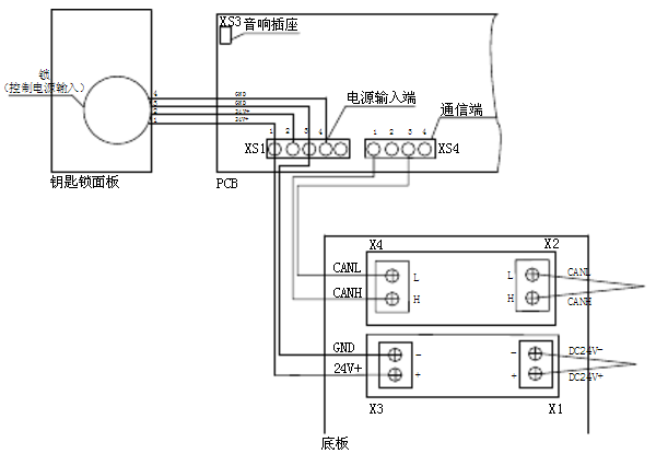 特靈ISL8020火災(zāi)顯示盤內(nèi)部走線圖