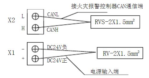 特靈ISL8020火災(zāi)顯示盤外部接線圖