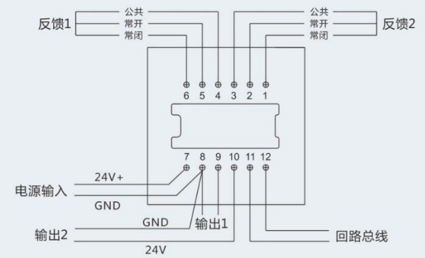 M1-SR/C防火門輸入/輸出模塊接線圖