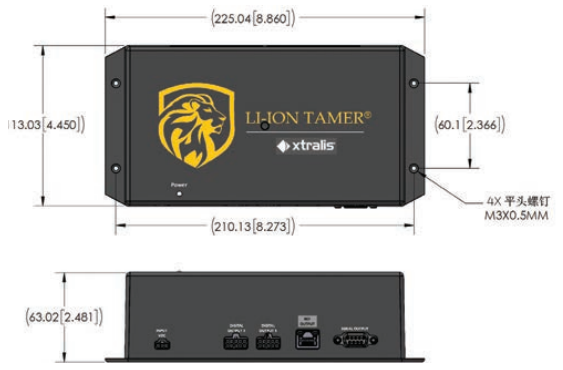Li-ion Tamer鋰電池安全監(jiān)測(cè)系統(tǒng)控制器外觀尺寸