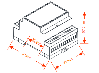 EFM-3P100電氣火災(zāi)智能監(jiān)測(cè)終端外觀尺寸