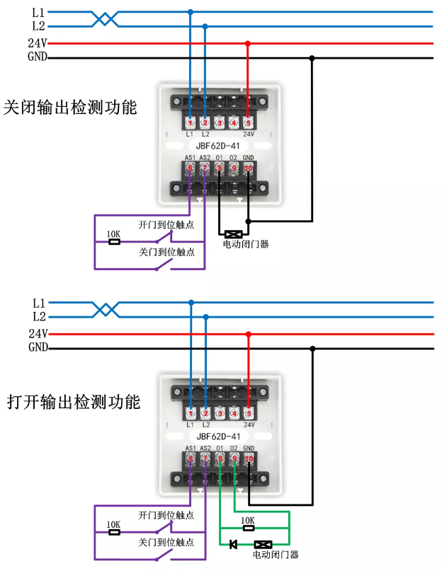 JBF62D-41輸入/輸出接口模塊接線(xiàn)圖