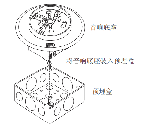 B900BH音響底座安裝說明