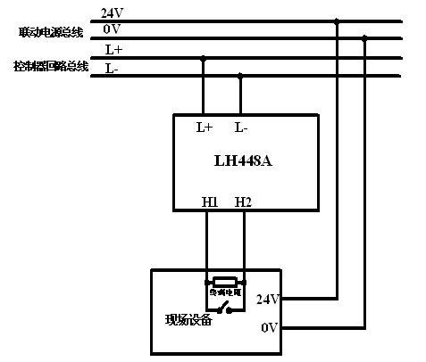 陸和LH448A輸入模塊接線圖