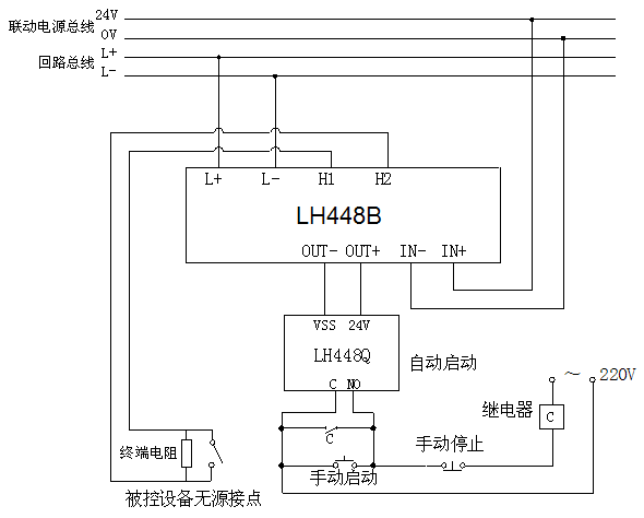 陸和LH448B輸入輸出模塊接線圖