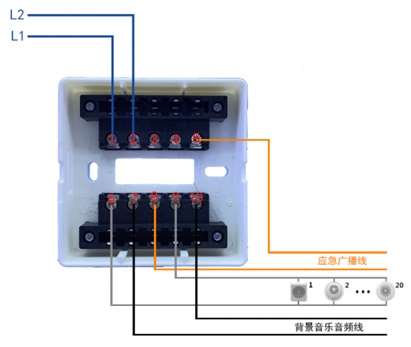JF-M23輸出模塊接線圖