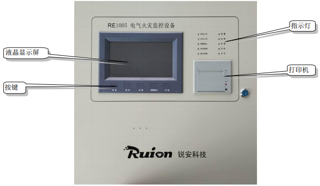 RE1005電氣火災(zāi)監(jiān)控設(shè)備外觀結(jié)構(gòu)圖