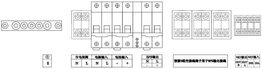 J-D-2KVA-01應(yīng)急照明集中電源接線端子圖