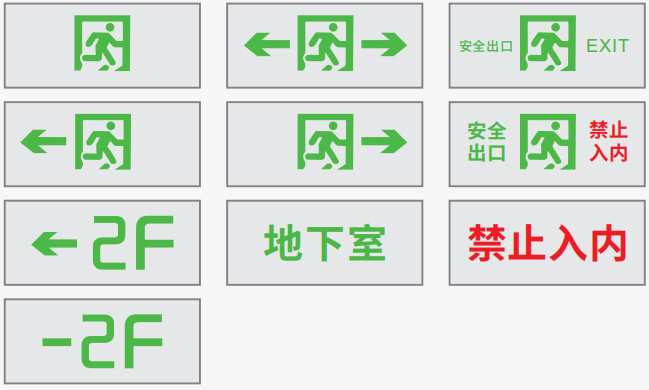 Z-BLJC-1LROEⅡ3W-Z18-ZQ3集中電源集中控制型消防應急標志燈具LG1421的分圖案