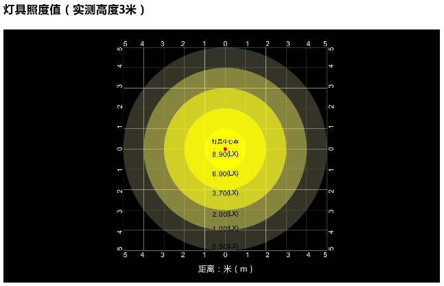 ZS-ZFJC-E5W-J306/10LX燈具照度值