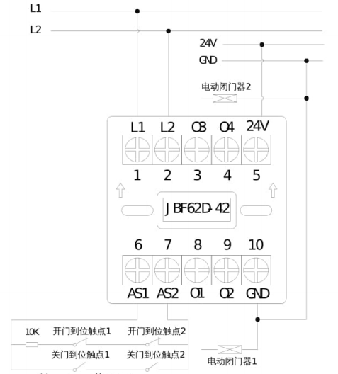 JBF62D-42輸入/輸出接口模塊接線圖