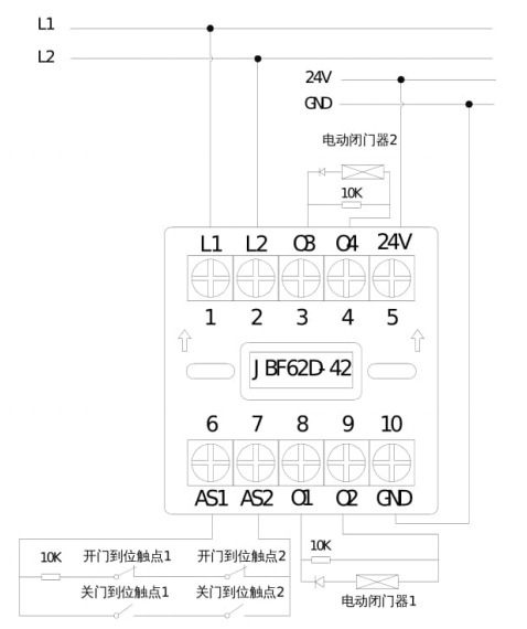 JBF62D-42輸入/輸出接口模塊接線圖