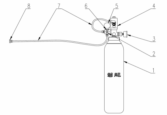 TH-Z-Q-3/2.5/150-PAVLN直接式七氟丙烷探火管式滅火裝置結(jié)構(gòu)圖