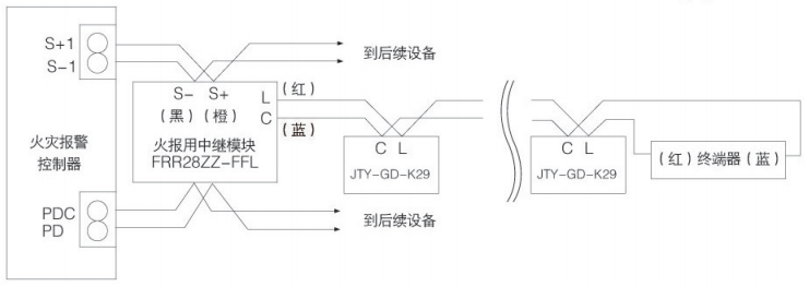 JTY-GD-K29普通點型光電感煙探測器接線圖