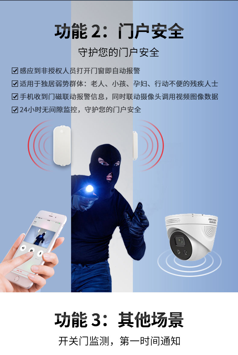 TBS-160S無線防水門磁報警器