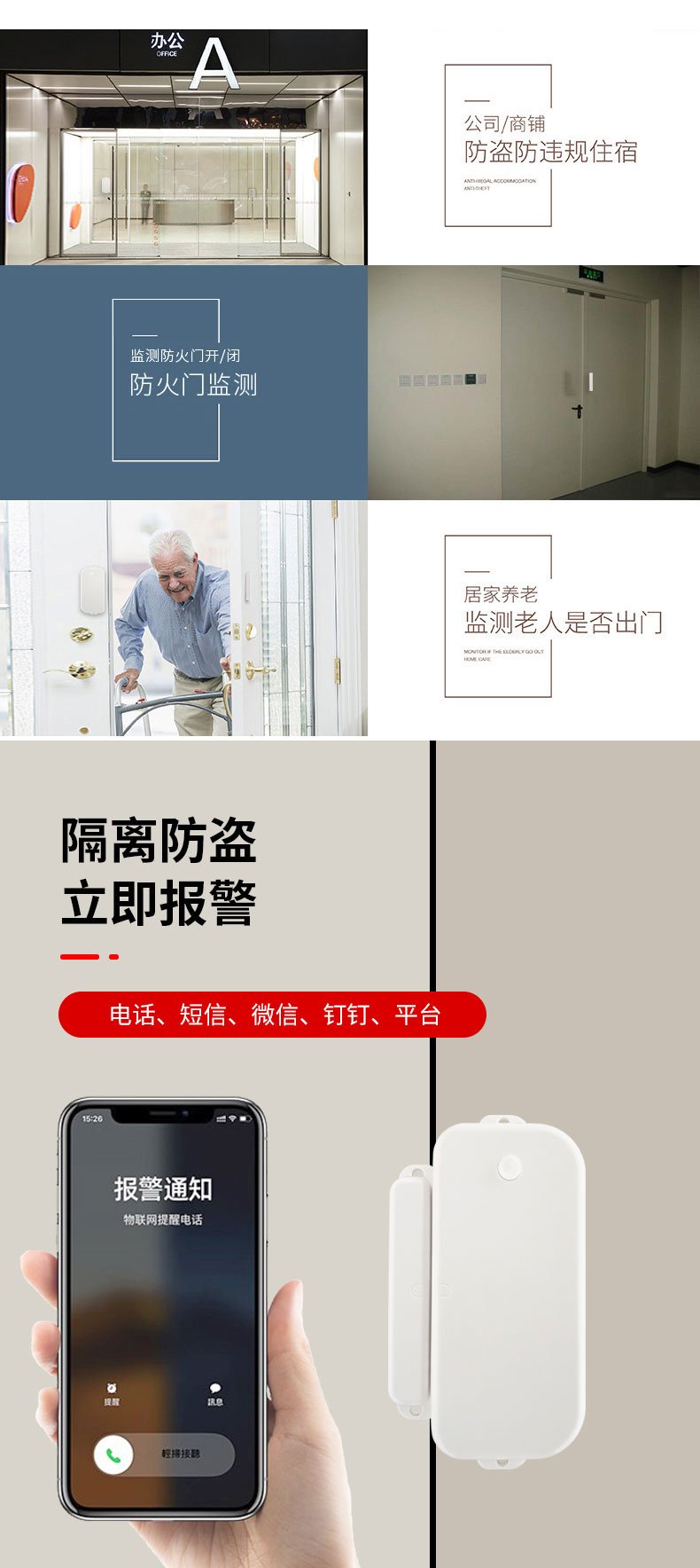 TBS-160S無線防水門磁報警器