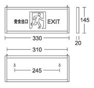 SS-BLZD-I1LROE3W-115B明裝式疏散指示燈 全鋁款