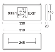 SS-BLZD-I1LROE3W-111B明裝式疏散指示燈 經(jīng)濟(jì)款