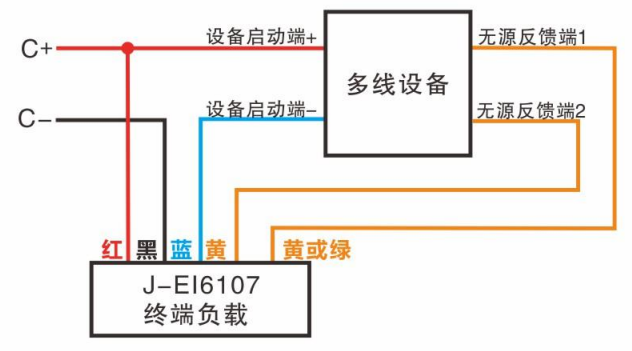依愛J-EI6107多線終端負(fù)載接線圖