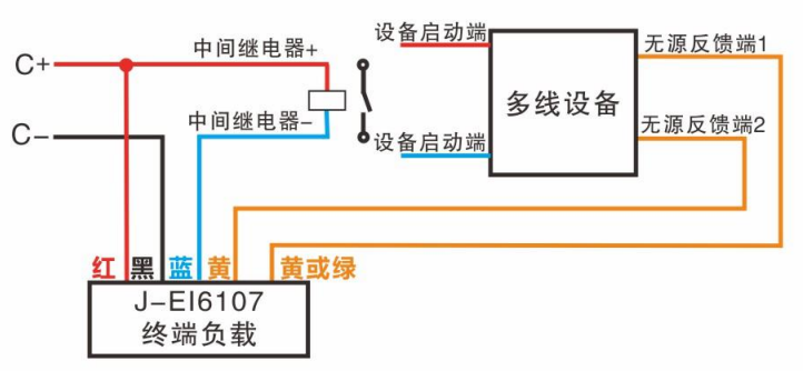 依愛J-EI6107多線終端負(fù)載接線圖