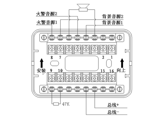KM8303輸入輸出模塊與控制器配接控制廣播輸出接線